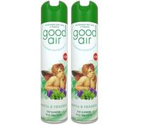 Good Air, Deodorante per Ambiente, Spray, Profumo Menta e Verbena, 400 ml (Confezione da 2)