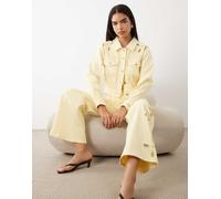 Good American - Essential - Giacca corta in cotone con cut-out color limone in coordinato-Giallo S