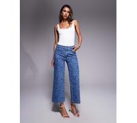 Good American - Good Waist - Jeans palazzo alla caviglia a fiori di ibisco-Rosa 40