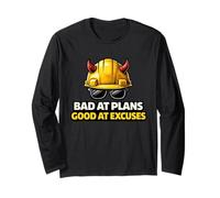 Good At Excuses Funny Work Graphic Maglia a Manica