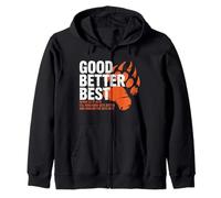 Good Better Best Never Let It Rest Orso Motivazionale Felpa con Cappuccio