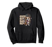 "Good Boy Bad Rep" Pitbull lover, bully breed, dog owner Felpa con Cappuccio