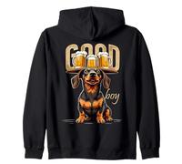 Good Boy Birra e Bassotto Amico Felpa con Cappuccio