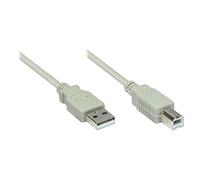 Good Connections - 2510 - 025 Porta/Cavo per Stampante USB 2.0 a Maschio a Maschio B, 0,25 m Grigio Bianco Grau 3,00 m