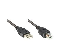 Good Connections - 2510 - 025 Porta/Cavo per Stampante USB 2.0 a Maschio a Maschio B, 0,25 m Grigio Nero Nero 1,80 m