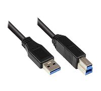 Good Connections - 2510 - 025 Porta/Cavo per Stampante USB 2.0 a Maschio a Maschio B, 0,25 m Grigio Nero Nero 0,20 m