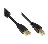 Good Connections - 2510 - 025 Porta/Cavo per Stampante USB 2.0 a Maschio a Maschio B, 0,25 m Grigio Nero Nero 2,00 m