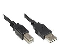 Good Connections - 2510 - 025 Porta/Cavo per Stampante USB 2.0 a Maschio a Maschio B, 0,25 m Grigio Nero 0,50 m