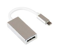Good Connections Adattatore da USB C a DisplayPort 1.2 - USB-C maschio a DisplayPort 1.2 femmina - 4K / UHD @60Hz - alloggiamento in alluminio - argento - circa 15 cm