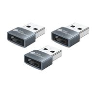 Good Connections Adattatore USB 2.0 maschio A a USB-C™ femmina, alloggiamento in alluminio, grigio, set da 3