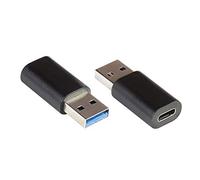 Good Connections Adattatore USB 3.1/3.0 - maschio A a USB-C femmina - contatti placcati oro - Super Speed fino a 5 Gbps velocità di trasferimento dati - Nero USB-AD300