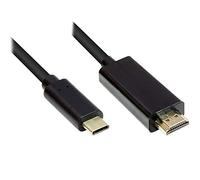 GC M0100 - Cavo USB, connettore C > connettore HDMI, UHD, 1 m, nero