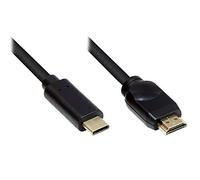 Good Connections Cavo adattatore - USB-C maschio a HDMI 2.0 - 4K / UHD @60Hz - Scala in rame - 10 m - Nero