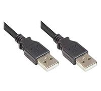 Good Connections® - Cavo di collegamento USB 2.0 maschio A a spina A, 1,8 m, colore: Nero