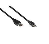 Good Connections - Cavo di Collegamento USB 2.0, Spina A a Spina Mini B, 5 Poli, Colore: Nero Nero Nero 30 cm