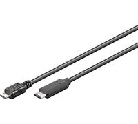 Good Connections Cavo di collegamento USB 2.0 - USB-C maschio a USB 2.0 Micro B - Scala in rame, doppia schermatura, trasferimento dati 480 Mbit/s - nero - 0,5 m/50 cm
