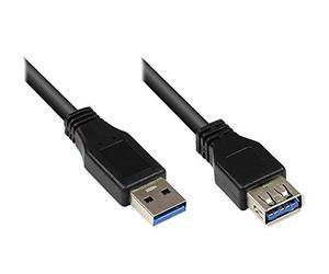 Good Connections Cavo di Estensione USB Easy Maschio a Femmina Nero Nero 5,00 m