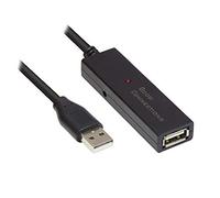 Good Connections Cavo di prolunga attivo USB 2.0-15 m - maschio A a femmina A - Conduttore in rame/CU - Alimentazione per dispositivi affamati - Cavo ripetitore con amplificazione del segnale - nero