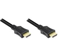 Good Connections - Cavo HDMI con Ethernet 24 K spina dorata e contatti in rame 0.75 m Nero