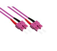 GC LW-802SC4 - Cavo patch, fibra ottica, Duplex, OM4, 50/125 µ, SC/SC, 2 m, vio