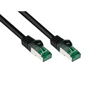Good Connections® Cavo patch per esterni, Cat. 6A, 30 m, IP66, con protezione antigroviglio - 10 GIGABIT, scala in rame/CU - S/FTP, PiMF - 500 MHz - per esterni, resistente ai raggi UV e all'acqua, nero