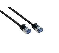 Good Connections Cavo patch sottile Cat. 6A - 2 m - U/FTP - 10 Gbps e 500 MHz - Conduttore in rame CU - Senza alogeni LSZH - Protezione nasello RNS - Cavo di rete sottile/cavo LAN, nero