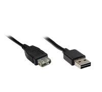 Good Connections Cavo prolunga USB Easy Plug A su Presa Nero 5,00 m