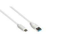 Good Connections Cavo USB 3.2 Gen.2-10 GBit/s / 3 A - Maschio A a USB-C™ Maschio - Conduttore di rame di alta qualità - Bianco - 0,5 m / 50 cm