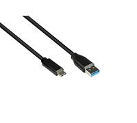 Good Connections Cavo USB 3.2 Gen.2-10 GBit/s / 3 A - Maschio A a USB-C™ Maschio - Conduttore di rame di alta qualità - Nero - 0,5 m / 50 cm