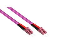 Good Connections connettore in Fibra Ottica Duplex LC a SC multimodale 50/125 Onde di Luce della Testa Cavo Patch Rosa OM4 - Violett/Pink 1 m