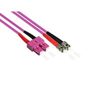 'Good Connections connettore in fibra ottica Duplex LC a SC multimodale 50/125 onde di luce della testa cavo Patch SC - ST 2 m OM4 - Violett/Pink