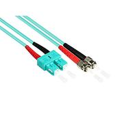 Good Connections connettore in Fibra Ottica Duplex LC a SC multimodale 50/125 Onde di Luce della Testa Cavo Patch Blu OM3 - Aqua/Türkis 10 m