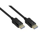 Good Connections Cavo DisplayPort 2.0 - 50 cm/0,5 m - 54 Gbit/s, UHBR 13,5 - 4 K @ 240 Hz / 8 K @60 Hz - Scala in rame - nero