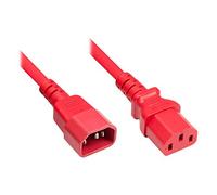 Good Connections® estensione di dispositivo di raffreddamento, da C14 a C13, dispositivi di raffreddamento con spina Prolunga 2,0 m Rot
