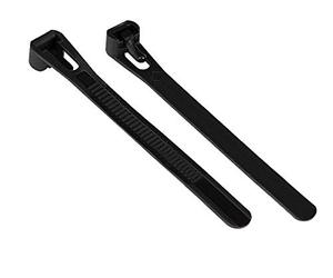 Good Connections® Fascette fermacavi riutilizzabili, 200 x 7,4 mm, set da 100 pezzi, colore nero, resistenti ai raggi UV, resistenti alle intemperie, per uso esterno, da -40 °C a +85 °C, resistenza