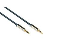 Good Connections GC-M0039 - Cavo audio di alta qualità, 2 connettori jack da 3,5 mm, OFC, alloggiamento in metallo, 1 m, blu scuro