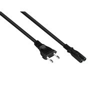 Good Connections P0370-S018 - Cavo di rete europeo, da spina europea tipo C dritta a presa C7/Euro 8, 0,75 mm2, 1,8 m, colore: Nero