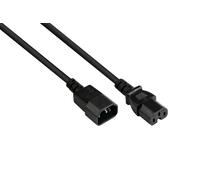 Good Connections P1450-S010 1m C14 (Straight) to C15 (Straight) 0.75mm² Black 1