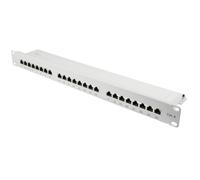 Good Connections® Pannello patch - 19" - Montaggio server/rack - Cat. 6, 500 MHz - Compatibile con GIGABIT - 24 porte - 1U - Schermatura STP - Apertura senza attrezzi - Grigio chiaro (RAL7035)