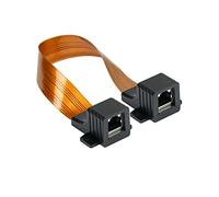 Good Connections Passacavo Ethernet LAN RJ45, Alta qualità, Estremamente Piatto, Presa RJ45 su Entrambi i Lati, Lunghezza Totale con Spina 25 cm, Lunghezza Flessibile 18 cm