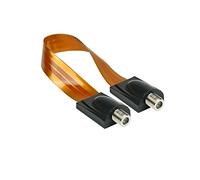Good Connections® Passacavo per porta e finestra, di alta qualità, estremamente piatto, giunto F su presa F, lunghezza totale inclusa spina 53,5 cm, lunghezza flessibile 44,5 cm