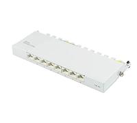 Good Connections® Patch panel/patch panel - desktop - Cat. 6A, 500 MHz - 10-GIGABIT capace - 8 porte - 0.5 HE - schermato STP - apertura utensile - grigio chiaro (RAL7035)