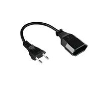 Good Connections® - Prolunga per presa europea, da spina europea a presa europea 0,2 Meter Nero.