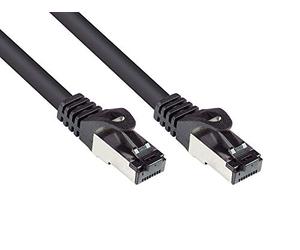 Good Connections® SmartFLEX Cat.6A Industrial (PUR) - 15 m - 10-GIGABIT - Conduttore in rame/CU - Resistente a olio e UV, catena di trascinamento adatta - S/FTP, PiMF - Senza alogeni (LSZH) - Nero