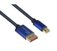 Good Connections® SmartFLEX - Cavo DisplayPort 1.4 a Mini DisplayPort - 8K UHD 2/4K UHD - Cavo da rame con alloggiamento in alluminio - altamente flessibile - blu scuro - 2 m