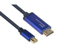 Good Connections® SmartFLEX - Cavo Mini DisplayPort 1.4 a HDMI 2.0, 4K UHD @60Hz RGB / 4:4:4 - Cavo di accoppiamento, alloggiamento in alluminio - Flessibile - Blu scuro - 2 m