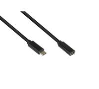 Good Connections Cavo di prolunga USB 3.2 Gen.2, 10 GBit/s, potenza di ricarica 100 W, 4 K @ 60 Hz, spina USB-C a presa USB-C - nero - 0,5 m/50 cm