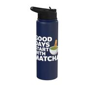 Good Days Start With Matcha Citazione Tea Stainless Steel Insulated Water Bottle