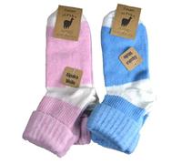 Good Deal Market Confezione da 2 o 4 calzini spessi in alpaca per uomo e donna. Le calze in lana più calde e spesse, taglia 35/38 39/42 43/46, 4 paia rosa + blu, 39-42