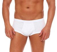 Good Deal Market - Slip da uomo con patta ed elastico morbido, confezione da 3, 6 o 12 pezzi, 100% cotone, taglie da 5 a 13, 3 slip da uomo con apertura, colore bianco., 7XL